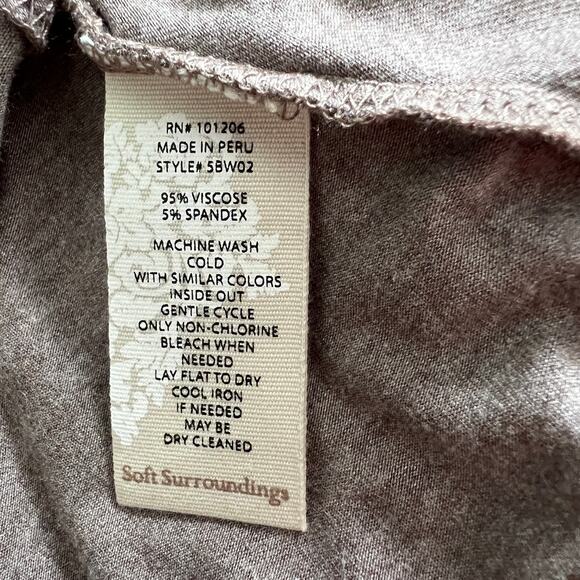 Soft Surroundings Long Sleeve Turtleneck Tunic Top Women's Plus Size 1X Brown - Picture 5 of 6